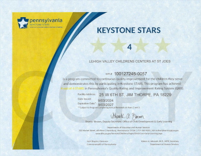 LVCC - Spring Garden Early Learning Center - Keystone Stars Ranking - Easton, PA