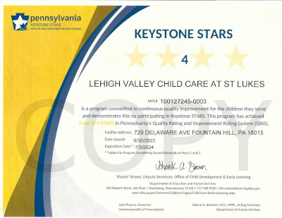 LVCC - St. Lukes - Keystone Stars Ranking - Bethlehem, PA